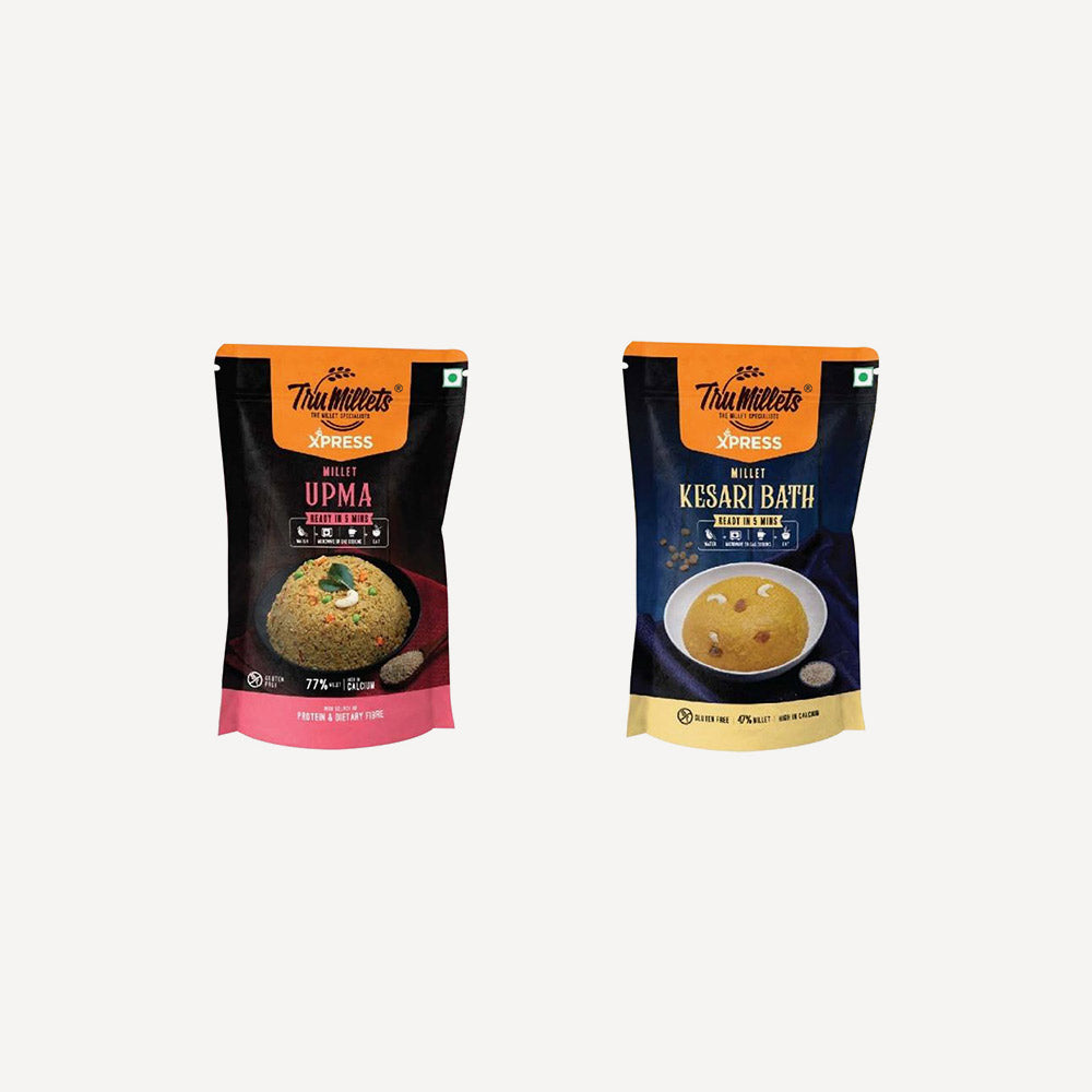 Healthy Millet Instant Mix Breakfast Combo | Kesaribath & Upma